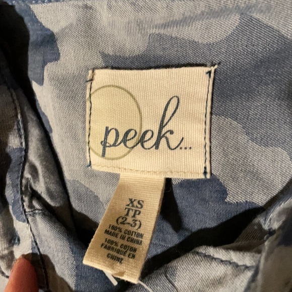 Peek Camo Button Front Shirt NWT - Picture 3 of 8
